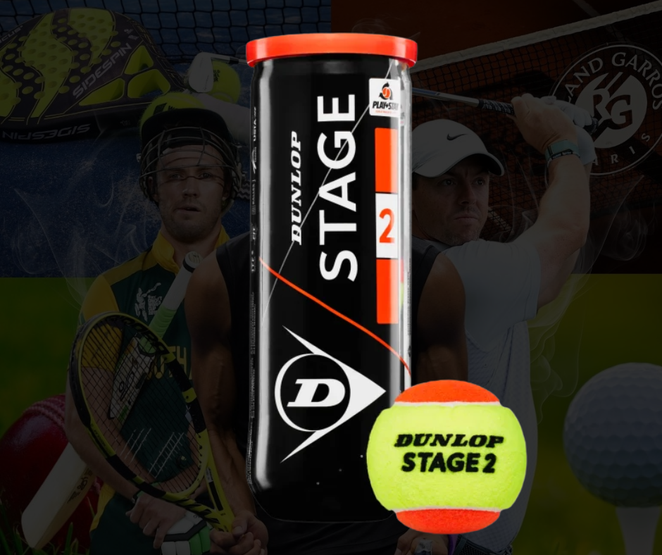 Dunlop Stage 2 Orange Dot Tennis Ball Tin (3 balls)